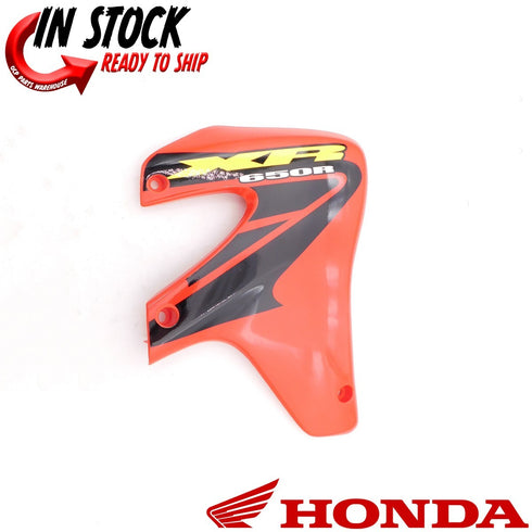 HONDA RIGHT SIDE RADIATOR SHROUD (FIGHTING RED) 2000-2007 XR650R (03 DECAL) OEM